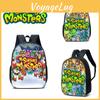 תיק גב My Singing Monsters עם רצועות כפולות לילדים סגירת רוכסן