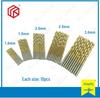 Titanium-Coated HSS Twist Drill Bits, 1-3mm, 50-Piece Set