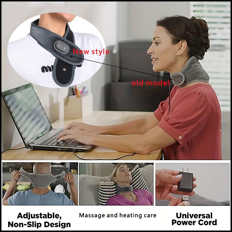 USB powered vibration massage heating therapy neck massager intelligent heating neck protector vibration massage neck cover
