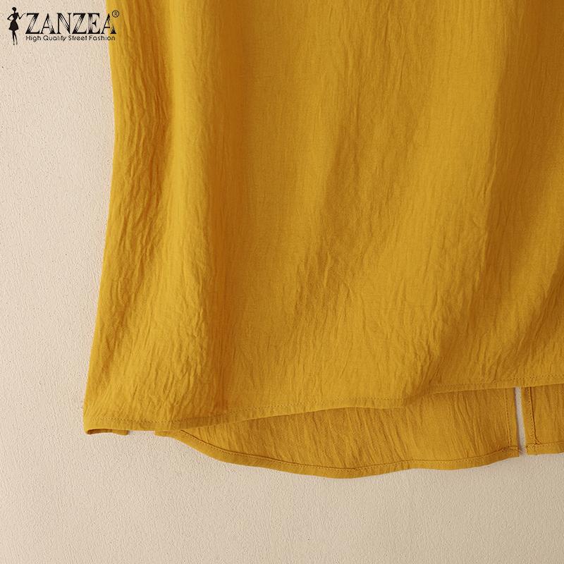 ZANZEA Kvinner Uformell rundhals Løs Ermeløse Tank Tops