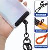 1Pcs Climbing Mobile Phone Lanyard 120cm Long Rotatable Clasp Crossbody Phone Strap with Patch Adjustable Neck Band Cord Chain