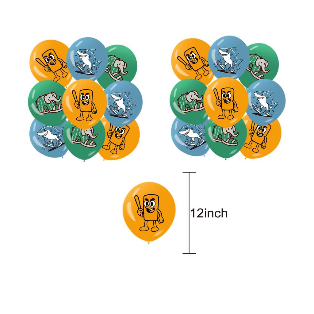 Available: Mountains and Seas Festival Scene Party Decoration Kit - Banner, Balloons, Pull Flags, Cake Toppers.