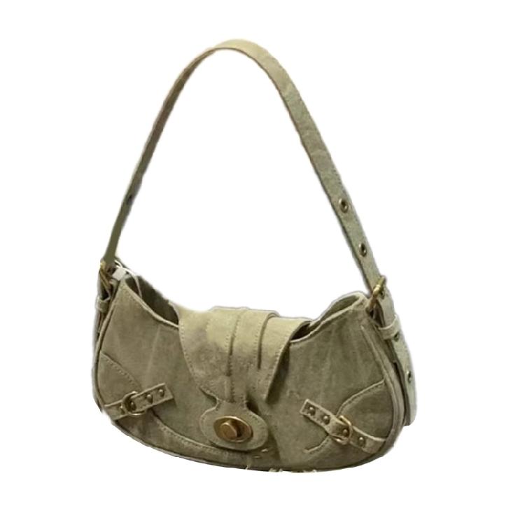 Women PU Shoulder Bag ll-matching Tote Bag Saddle Bag Korean Style Underarm Bag