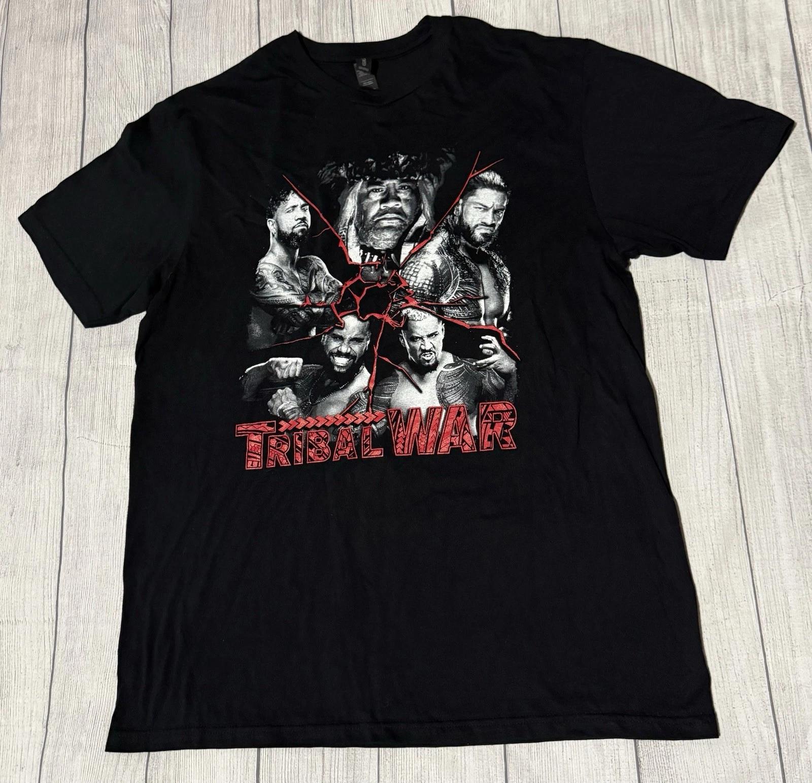 

Rikishi The Bloodline Tribal War Graphic T Shirt Rare Black Friday Drop Size XL 4XL