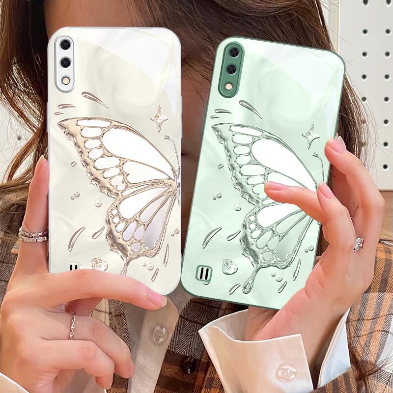Butterfly of Ice Crystals For Samsung M02 12 Note 8 9 10 20 A 01 A02 A03 Core 04 05 06 10 12 13 14 15 A16 Glass Ultra Phone Case