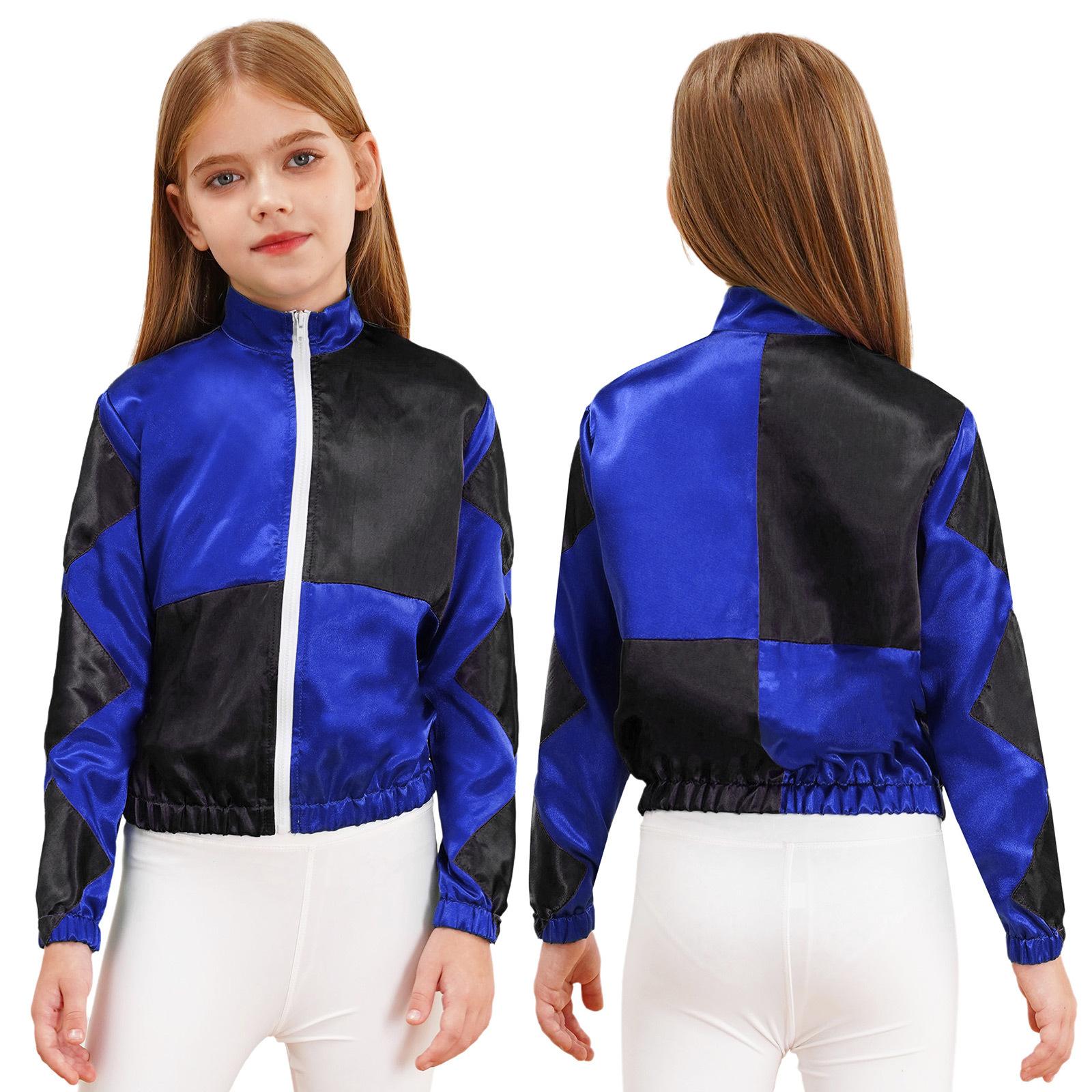 

Костюм для верхової їзди для дівчаток і хлопчиків, куртка-печворк з кольоровим контрастом, легке пальто, сорочка, костюм клоуна для перевдягання, костюм для Хелловінської вечірки 9-10 Years королівський синій колір