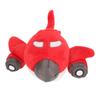 Plush Dog Squeaky Toy Bite Resistant Teeth Grinding Cleaning Interactive Airplane Shape Stuffed Puppy Chewing Toy Red