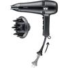 Hair Dryer with Retractable Cord - Severin - Ht 0165 - Diffuser & Concentrator - 2100 W - 3 Temperature Levels - Black