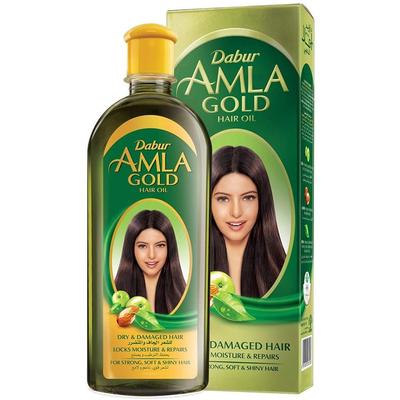 Hårvård Guldhårolja 200ml. Amla för torrt och skadat hår - Gör ditt hår Starkt, Långt, Mjukt och Glänsande