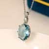 New Luxury Shallow Simulation Oval Zircon Necklace