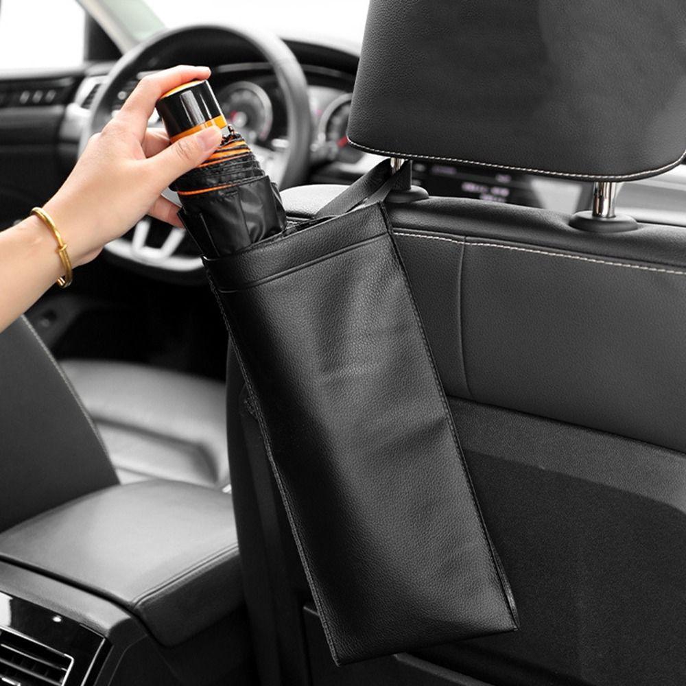 Holder Synthetic Leather Car Umbrella Storage Bag Waterproof Long Handle Car Umbrella Bag Foldable Rainproof