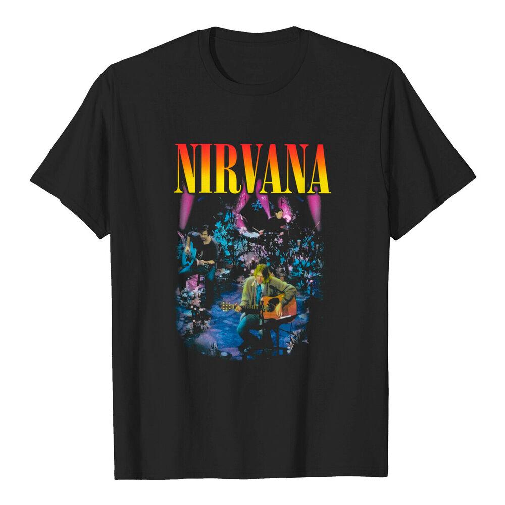

Nirvana T-Shirt Unplugged Photo Band Official New Black 4XL
