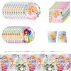 51pcs Taylor Party Tableware Include Plates, Cups, Napkins, a Tablecloth