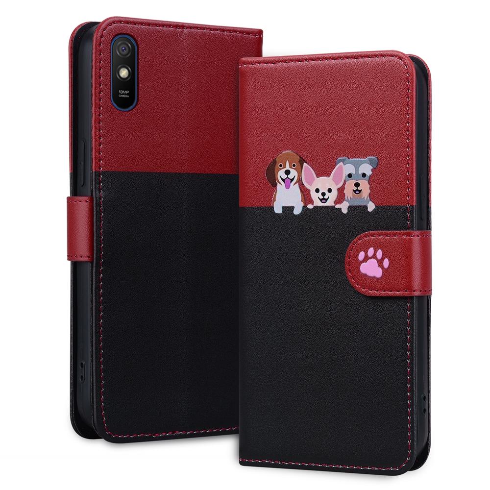 

Магнитный кожаный чехол-кошелек с откидной крышкой для Xiaomi Redmi 9A 9C 12C 13C 14C Note 8 9 9T 10 11 12 13 14 Pro Чехол для телефона с милым мультяшным питомцем Redmi 9A