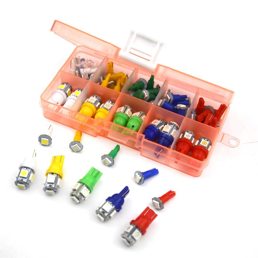 40Pcs Ampoules 12V T5 T10 5050 Smd + Led