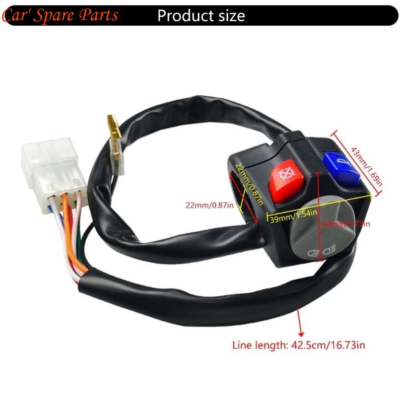Y4UA Starter Stop Button Replacement Combination Switch Motorbike Accessory Motorcycle High/Low Beam Horn Switch