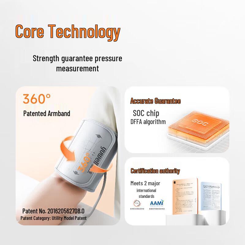 Yuwell YE690F Large Screen Electronic Blood Pressure Monitor