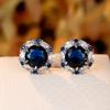 High-End Mode Zirkon Runde Ohrstecker, Luxus Zirkon Kristall Damenohrringe, Vielseitiger Damenschmuck