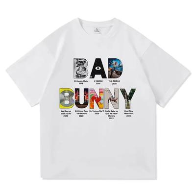 Koszulki Bad Bunny Graficzne Harajuku Męskie Damskie T-shirt Harajuku Odzież Unisex Moda T-shirt z Krótkim Rękawem