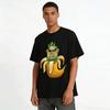 Grumpy Green Gorilla Banana Graphic Unisex Casual Tee Shirt Pure Cotton T-shirt