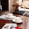 Gothic artistic sense, Nordic style, high value, light retro coffee cups and saucers, ceramic coffee cups with spoons, gifts