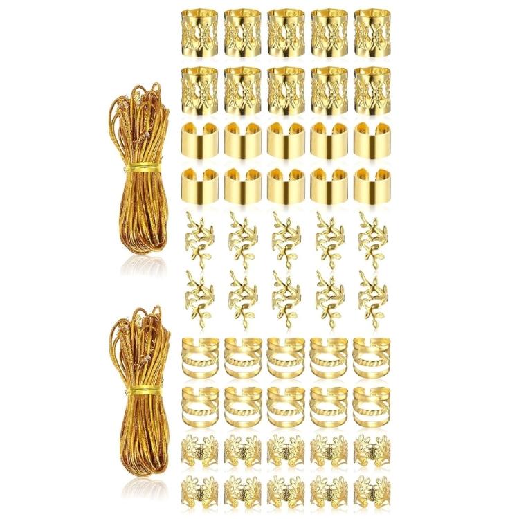 52lots Elegant Hair Extension Link Easy To Use Hair Extension Rings Beads for Braids And Dreadlocks