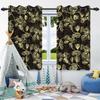 2pcs Luxury Boho Flowers Window Curtains for Home Bedroom Living Room Drakening Heat Insulation Noise Reduction Blackout Drapes