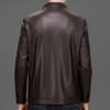 Men's Stand Collar Faux Leather Jacket