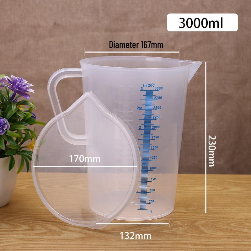 Food Grade Plastic Measuring Cup with Scale - Ideal for Milk Tea Shops & Baking, Large Capacity.