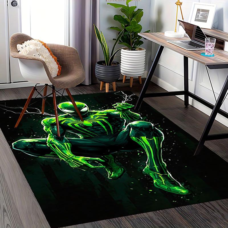 1pc Green Spiderman Action Carpet Rug for Bedroom Living Room Decor Sofa Home Game Area Rug Non-slip Floor Mat. D7220185