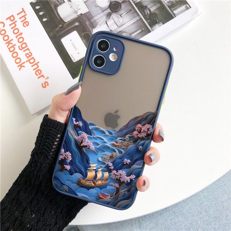 Handyhülle Für iPhone 17 15 11 16 Pro Max 13 12 Pro Max 14 Plus X XR XS Mode Prächtige Berge und Flüsse Landschaftsabdeckung