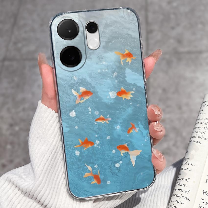 For Vivo V60 V50 V40 Lite V40e V30e V20 Pro SE Phone Case Beautiful Mountain Range Patterns Transparent TPU Anti Slip Soft Back Covers For Vivo Casing