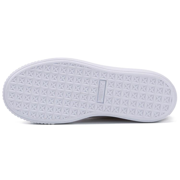PUMA Suede Platform White Gold Womens 362222-01