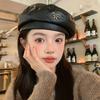 Liangfang High Quality Bow Leather Beret Hat Newsboy Painter Hat Autumn And Winter