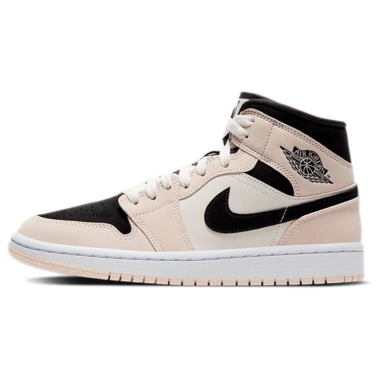 

Air Jordan 1 Mid Barely Orange Женские кроссовки Черно-белые BQ6472-800