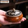 Chinesische Lackhandwerksserie Lotus Räuchergefäß Hohl Deckel Teich Nachtplatte Linie Sandelholz Adlerholz Räuchergefäß Halter