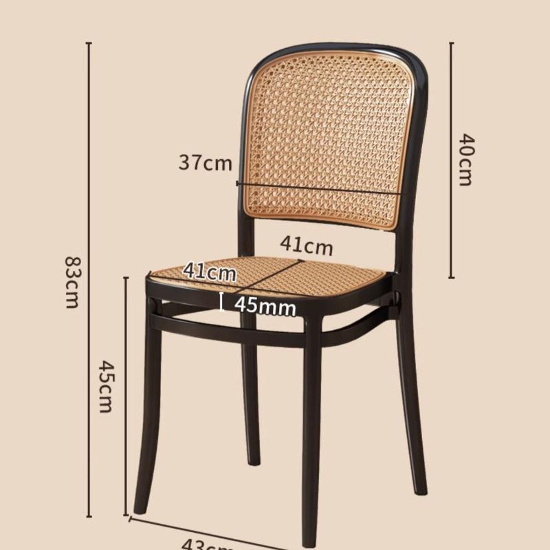 Nordic Dining ChairsLiving Room FurnitureHousehold Plastic Imitation Rattan WeavingModern Simple Backrest Stools New Arrivals