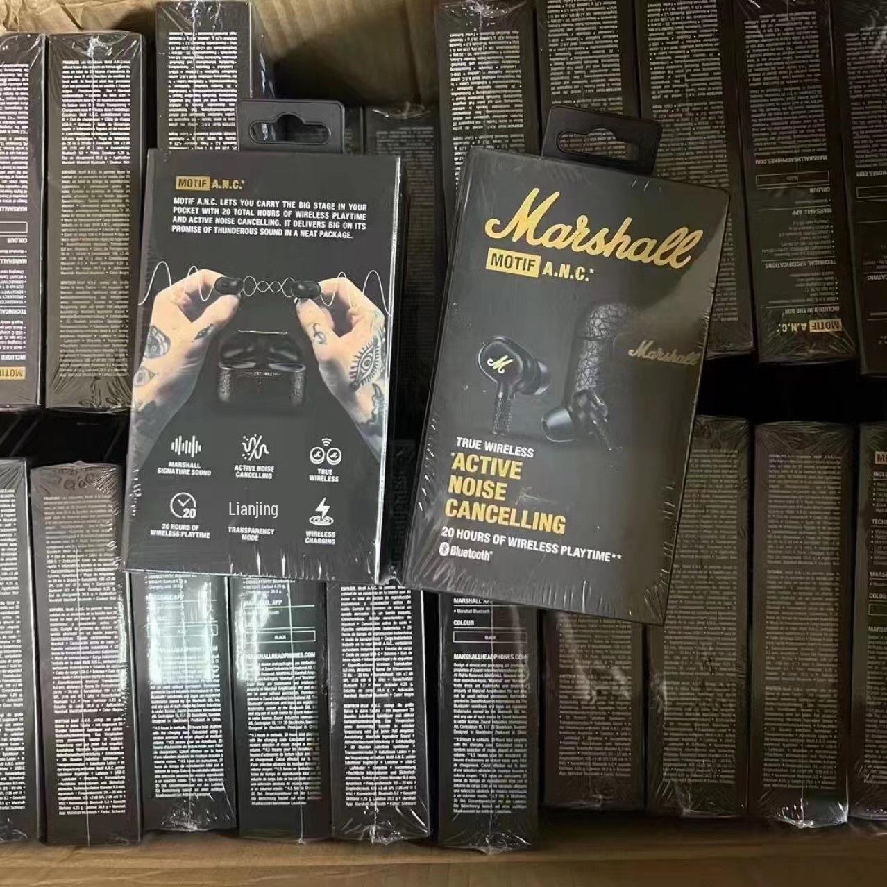 

MARSHALL ANC MOTIF Бездротові Bluetooth Внутрішньоканальні Навушники з Шумозаглушенням чорний/золотий