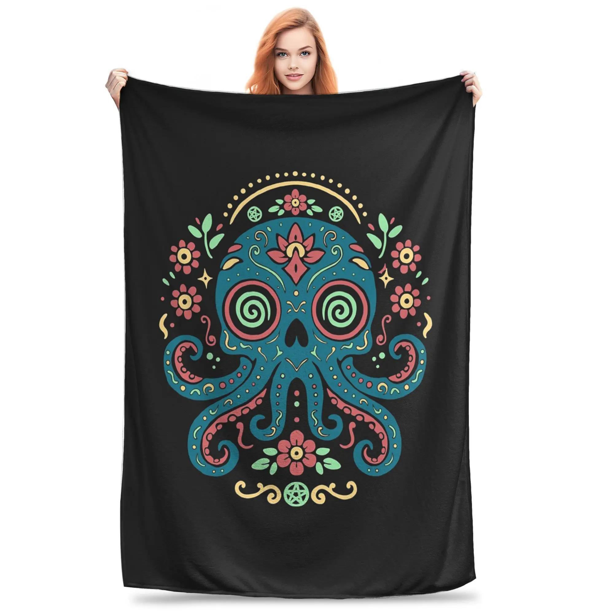 Sugar Cthulhu Blanket Lightweight Flannel Sofa Throw Blanket for Home Bedroom Office Throws Bedspread Quilt 75x90cm
