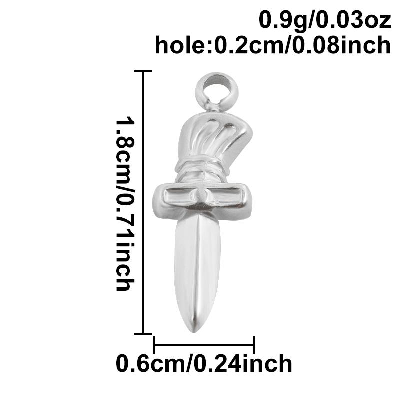Exquisite Fashion 4pcs Mix Weapons Tools Pendant Stainless Steel Sword Pliers Small Charm Pendants For Jewelry Making Supplies