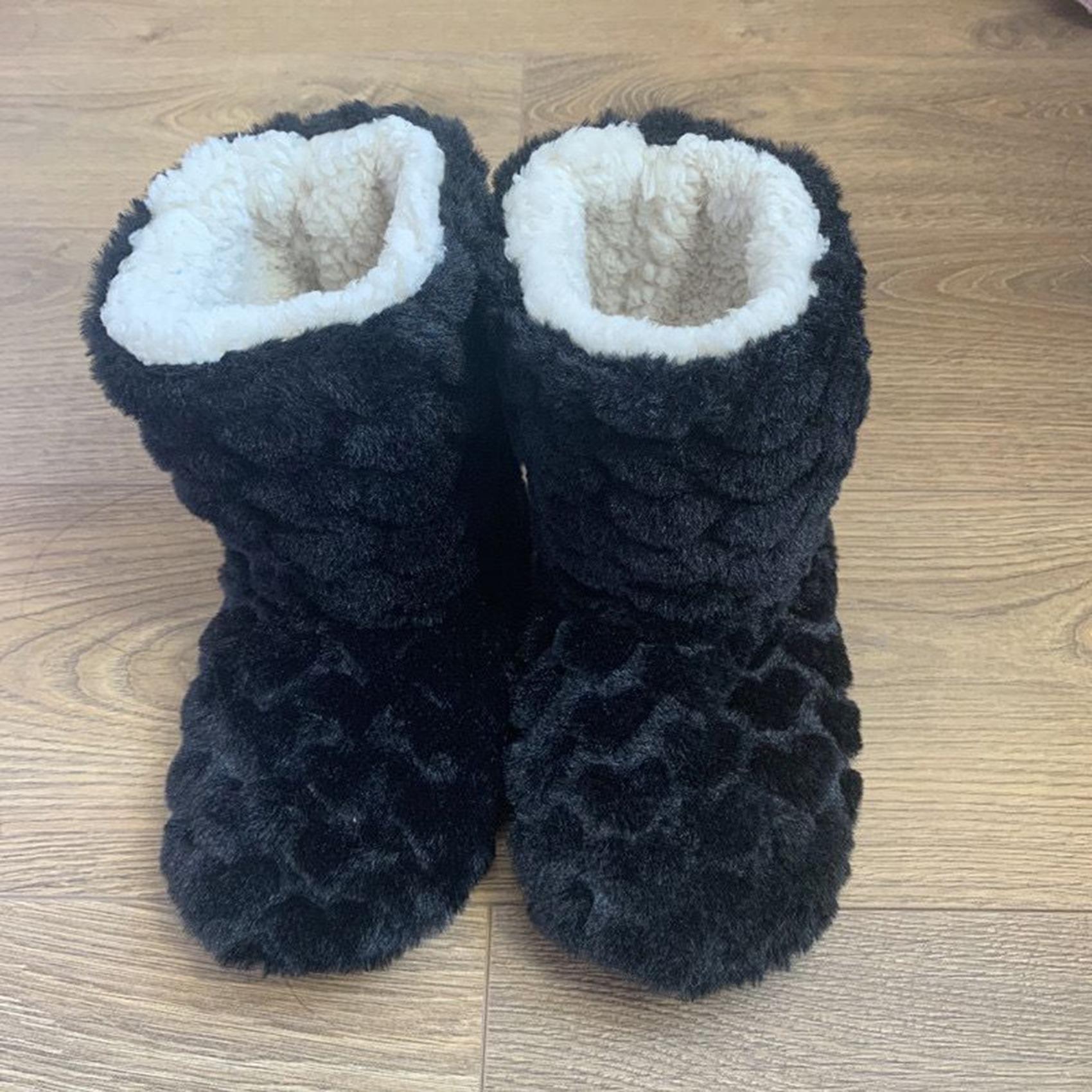 Winter Women Slippers Shoes Winter Floor Thickening Velvet Indoor Dance Slipper 43-44 чёрный