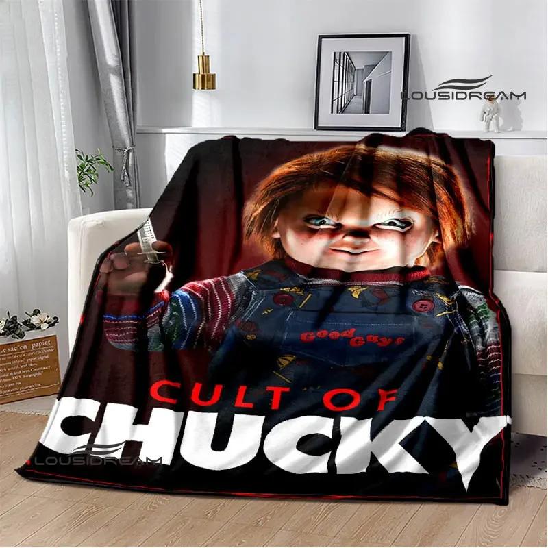 Horror movie Cult of Chucky Flange Warm blanket Soft and comfortable blanket picnic bed linings birthday gift