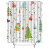 Tu Charming Shower Curtain Set Waterproof Modern Farmhouse Bathroom Decor Holiday Festive Pattern Fabric Backdrop
