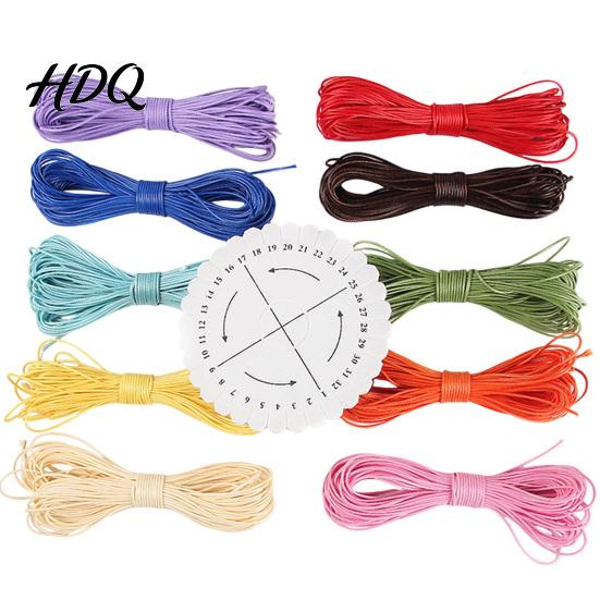 10 Colors Waxed Thread Wax String Kit for Necklace Making & Rope Multi Color Braiding Tool Cord DIY Handmade Bracelet Jewelry Making Craft Supplies