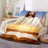 6 Size Merciful Jesus Christian God Flannel Art Blanket Throw Sofa Bed Cover Four Season Soft Fluffy Quilt Blanket Flannel Throw