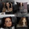 Fronha de Ator Americano Famoso J-Julia Roberts Linho Natural Impressão Dupla Face Sofá Decoração de Casa Capa de Almofada