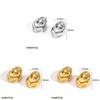 Stainless Steel Geometric Earrings For Women With Wrinkled Style For Fashion Casual Wear
