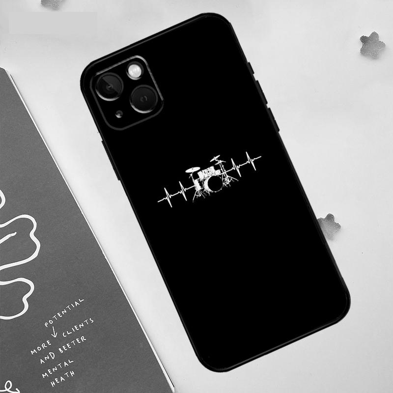 Musical Instrument Drum Case For Apple iPhone 15 16 14 13 12 11 Pro Max Mini XR 15 16 Plus 16e Protective Cover