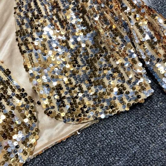 Women's Sequin Shrug Open Front Long Sleeve Cropped Bolero Jackets Sparkly Party Club Going Out Cardigan