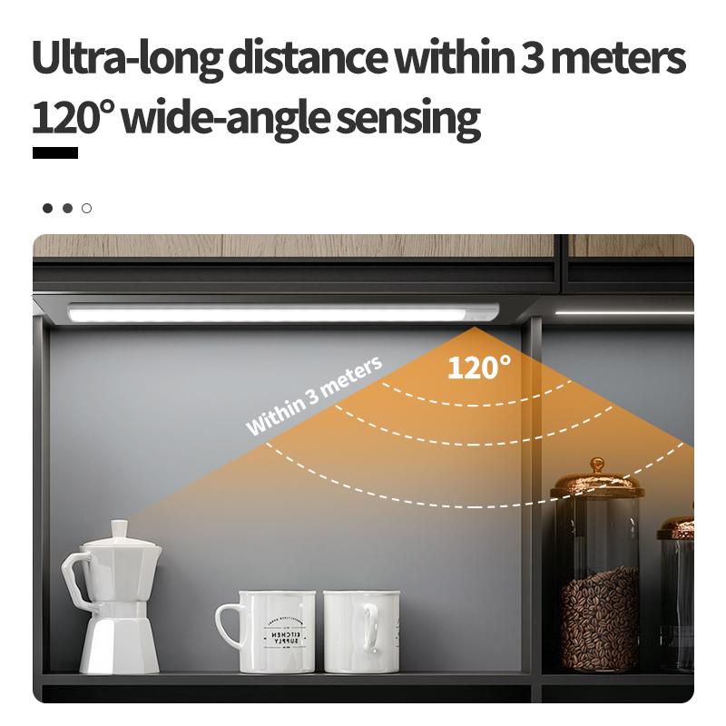 Ultradünnes intelligentes Typ-C Induktionslicht für den menschlichen Körper Magnetische Saugkraft Selbstklebend Kleiderschrank Weinschrank Lichtleiste